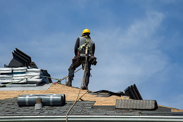 Professional Gutter Installation technician working in Swanton, OH